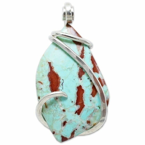 Moroccan chrysocolla pendant - moroccan,