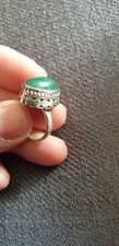 BAGUE EN ARGENT DU TIBET AVEC PIERRE TAILLE 57 NEUVE