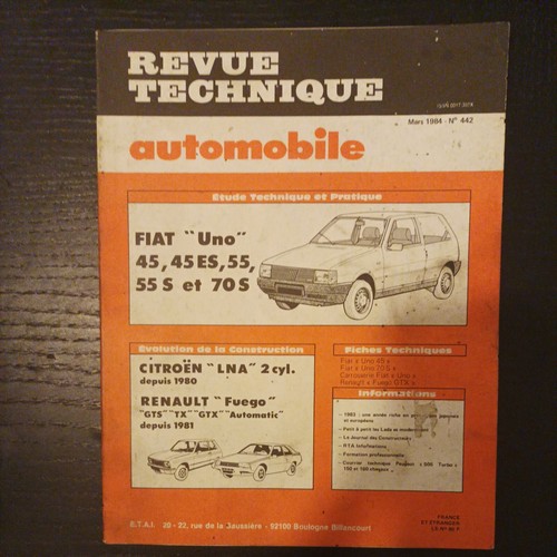 Revue technique fiat uno - revue, 45