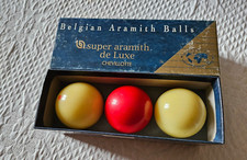 COFFRET 3 BOULES DE BILLARD FRANCAIS BELGIAN ARAMITH BALLES 61.50 MM
