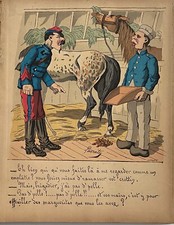 JOURNAL LE MONDE PLAISANT 1880 PAR LAVRATE  RAMASSER LE CROTTIN DU CHEVAL N° 174