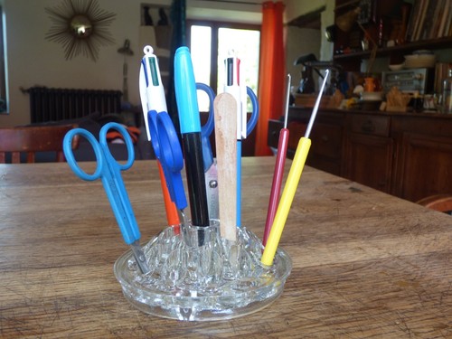 Pique fleurs ancien verre - en,