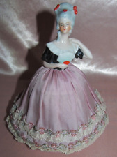 Ancienne demi figurine statuette Half Doll Art Deco femme Marquise porcelaine