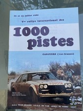 Programme Rallye 1000 Pistes 1980 avec Toyota Celica