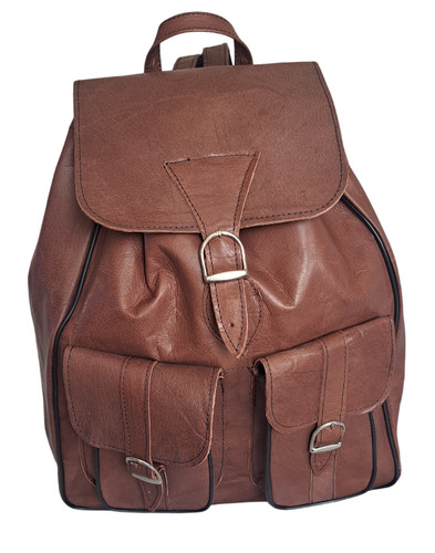 Sac dos cuir marron 39cm - sac,