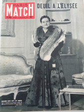 💥Paris Match n°345 - 19 novembre 1955 Mme René Coty est morte deuil a l'Elisée