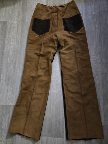 Pantalon vintage cuir - pantalon, en