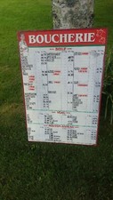 PLAQUE PUBLICITAIRE TABLEAU AFFICHAGE PRIX BOUCHERIE PANNEAU NO EMAILLEE 🐂