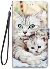 Nodigo Cuir Coque pour Samsung Galaxy S7 chat - excellent état