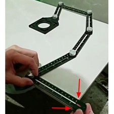 Multi-Angle Règle De Mesure Instrument Pliable Marbre En Verre Carreaux De