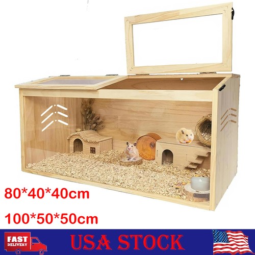 Large wooden hamster cage - hamster,