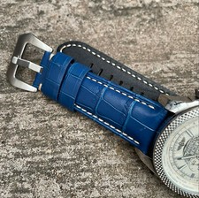 Genuine Blue Leather Watch