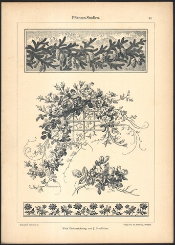 1900 lithographie décoration - 1900,