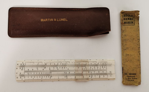 Ancienne règle calcul - de,