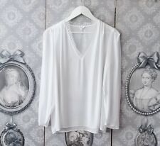 Pablo de Darel Blouse Blanche Fluide Dentelle Taille 42 mais + un 40
