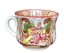 Tasse ancienne porcelaine  DIGOIN SARREGUEMINES décor au Chinois Musicien