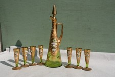 service à liqueur Bohême Murano vers 1900.