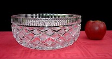 ST LOUIS BOWL DISH COUPE SALADIER A CENTRE DE TABLE DESSERT FRUIT CRISTAL TAILLE
