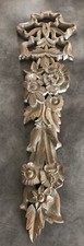 DÉCORATION Murale SCULPTURE Sur BOIS Guirlande ou Frise de FLEURS - 75 cm