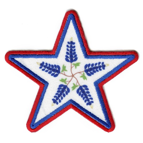 Texas étoile bleu capot patch - capot,