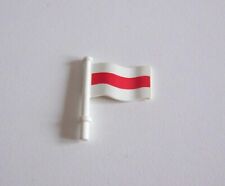 PLAYMOBIL (Q3182) CHANTIER - Drapeau Blanc & Rouge Camion 4046 4048 5030 