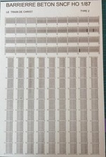 Barrières modernes type 2 béton - HO 1/87