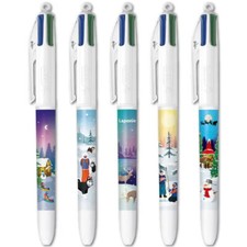 LOT 5  STYLOS BIC 4 COULEURS LAPONIE NOEL 2025 EDITION LIMITEE COLLECTION