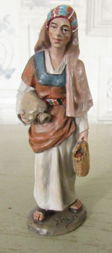 Personnage crèche bergère - bergère, en