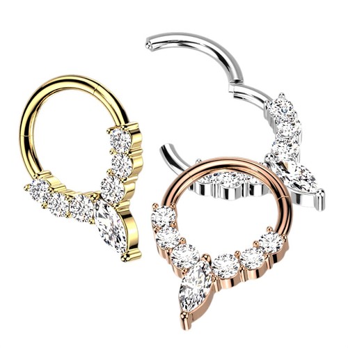 Piercing anneau nez oreille - nez, en