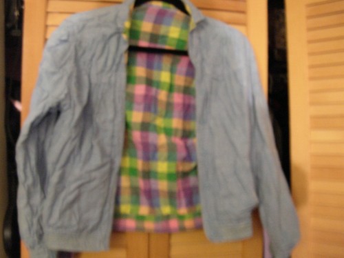 Vtg faux denim blue - denim, pastel