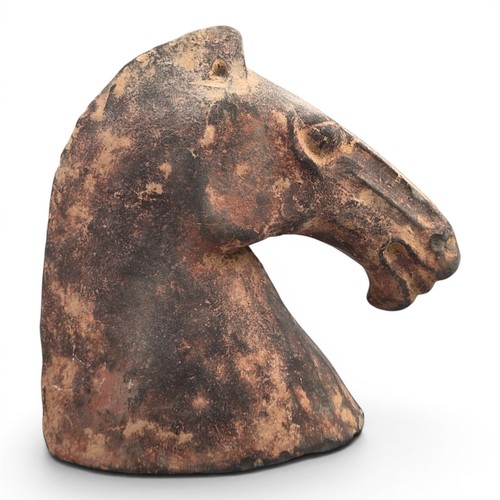 Cheval terre cuite peint - cheval,