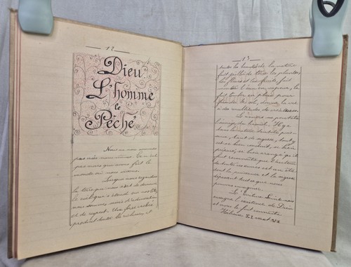 Livre ancien 1893 manuscrit - ancien,