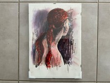 Tableau papier signé Caprin