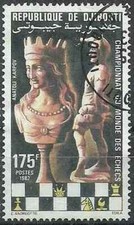Timbre Echecs Djibouti 552 o