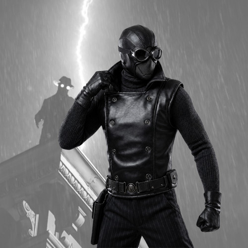 Spider noir leather - spider, vest
