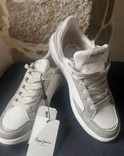 Chaussures, Basket femme Pepe Jeans London -n 39 Marble Glam N 39 ,crème