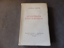 Gel L HOTTE QUESTIONS EQUESTRES   HAZAN 1960   CHEVAL  EQUITATION  BAUCHER