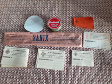 lot ANCIENNES ETIQUETTES Pharmacie BOITE PULMOLL & porte coton