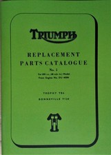 Catalogue Des Pièces Triumph 650 T120 Bonneville Trophy N°5 1967 Motos