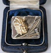 CHEVALIÈRE INDIENNE ARGENT ET OR 18k, 55,09 g T67