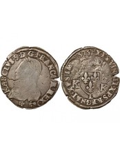 France Henri III - Teston Argent, au nom de Charles IX - 1575 L Bayonne