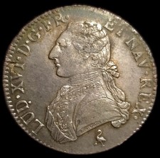 Écu Aux Rameaux 1784 A 8/7 Louis XVI Rare Variante