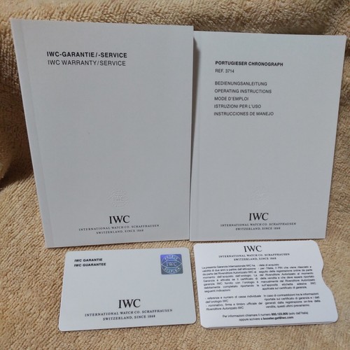 Iwc genuine guarantee - iwc, card