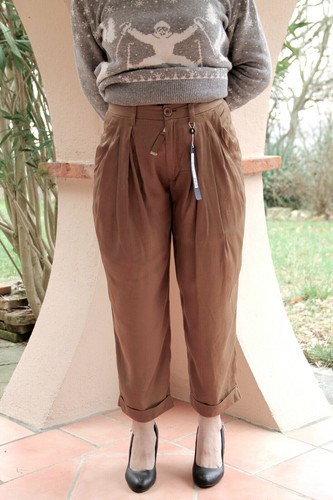 Luxueux pantalon satiné - luxueux, 7/8