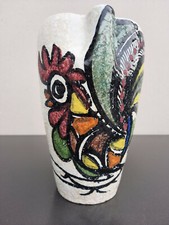 Cruche décorative pichet broc décoratif coq céramique espagnole vintage Talavera