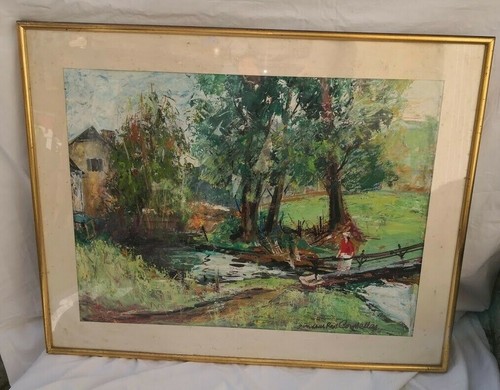 Peinture gouache signé - peinture,