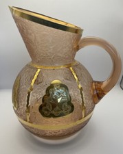 Verseuse En Verre Soufflé Sculpté Et Décoré