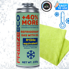 R12/R134a FreezeEco 2in1 réfrigérant de remplacement R12/R134a 290g + Microfibre