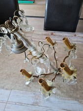 Lustre à pampilles de style Louis XV bronze doré 6 feux 2