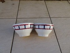 2 BOLS ANCIENS AUX COULEURS BASQUES